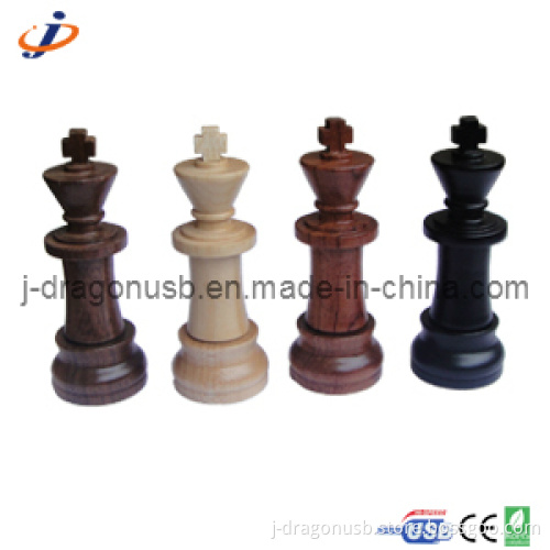 Top Grade Natural Wood Chess USB Flash Drive (JW147)